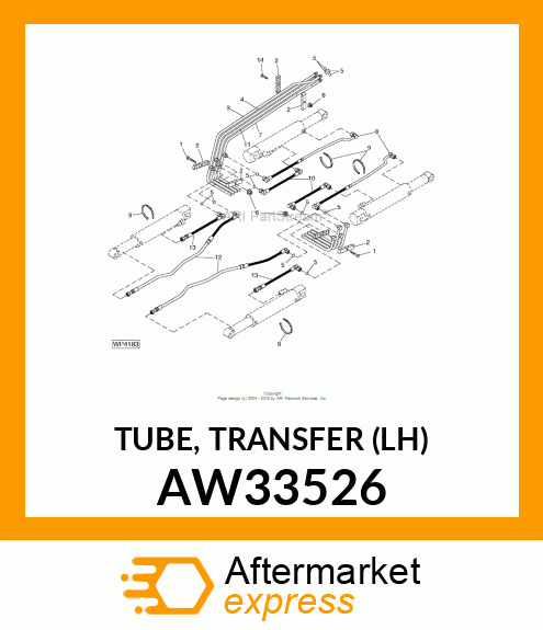 TUBE, TRANSFER (LH) AW33526