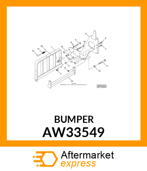 BUMPER, HOOD GUARD AW33549