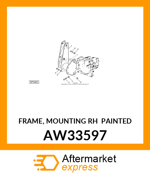 FRAME, MOUNTING (RH) (PAINTED) AW33597