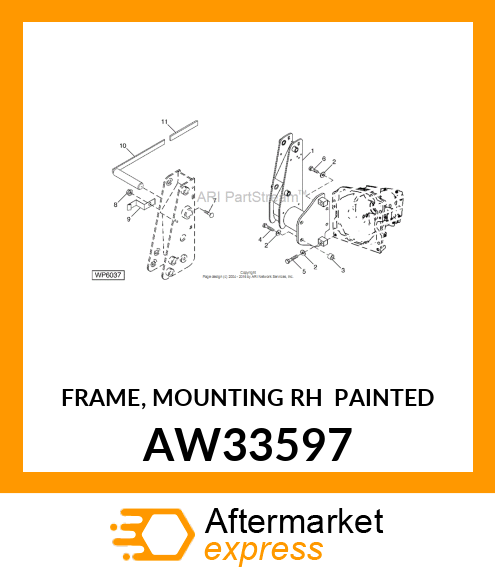 FRAME, MOUNTING (RH) (PAINTED) AW33597