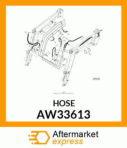 HOSE, HYDRAULIC (9.52 X 640 MM) AW33613