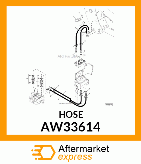 HOSE, HYDRAULIC (9.52 X 1550 MM) AW33614