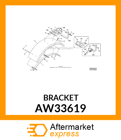 SUPPORT, FENDER AW33619