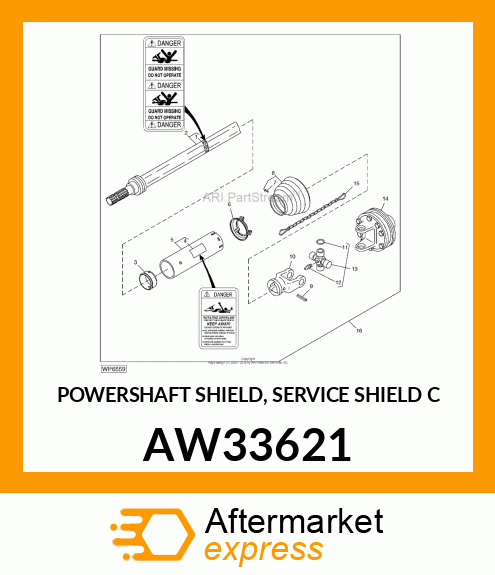 POWERSHAFT SHIELD, SERVICE SHIELD C AW33621