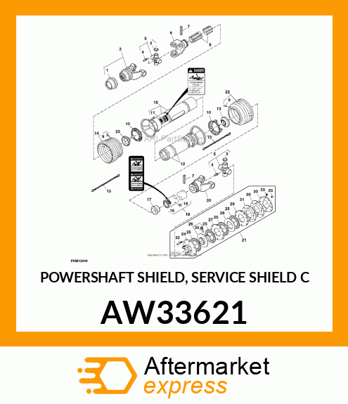 POWERSHAFT SHIELD, SERVICE SHIELD C AW33621