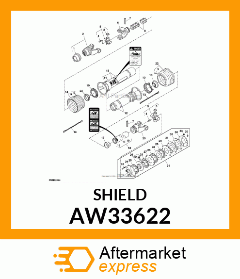 POWERSHAFT SHIELD, SERVICE SHIELD C AW33622