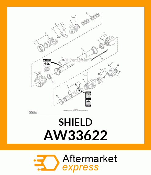 POWERSHAFT SHIELD, SERVICE SHIELD C AW33622