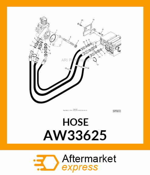 HOSE, HYDRAULIC (12.7 X 2100 MM) AW33625