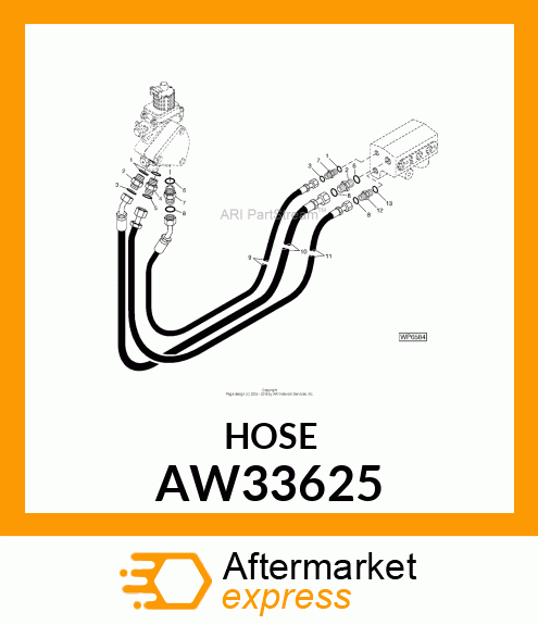 HOSE, HYDRAULIC (12.7 X 2100 MM) AW33625