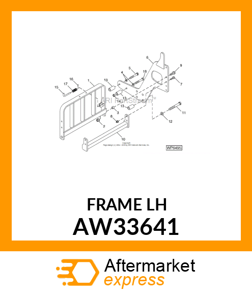 FRAME, HOOD GUARD (LH) AW33641