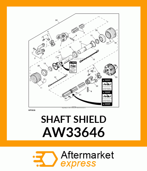 POWERSHAFT SHIELD, SHIELD TUBE, INN AW33646