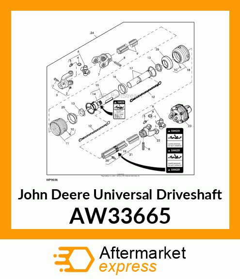 UNIVERSAL DRIVESHAFT, DRIVELINE, WI AW33665