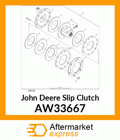 SLIP CLUTCH, CLUTCH ASSEMBLY, 1200N AW33667