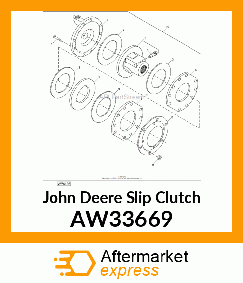 SLIP CLUTCH, CLUTCH ASSEMBLY, 1500N AW33669