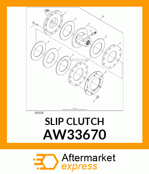 SLIP CLUTCH, CLUTCH ASSEMBLY, 1000N AW33670