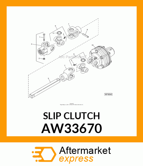 SLIP CLUTCH, CLUTCH ASSEMBLY, 1000N AW33670