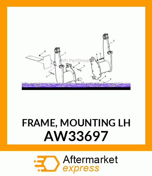 FRAME, MOUNTING (LH) AW33697