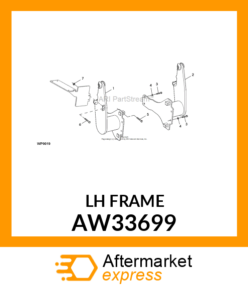 FRAME, MOUNTING (LH) AW33699