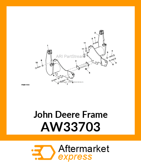 FRAME, MOUNTING (LH) AW33703