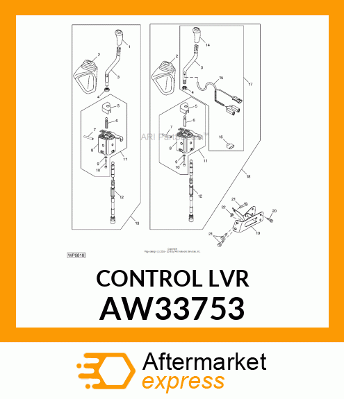 CONTROL LEVER AND SWITCH (3RD FCN) AW33753