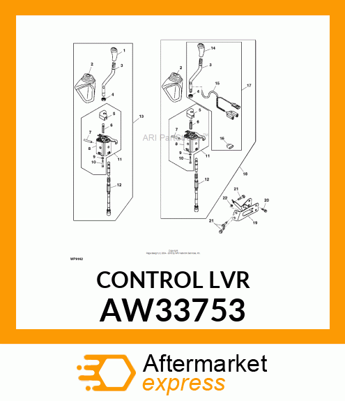 CONTROL LEVER AND SWITCH (3RD FCN) AW33753