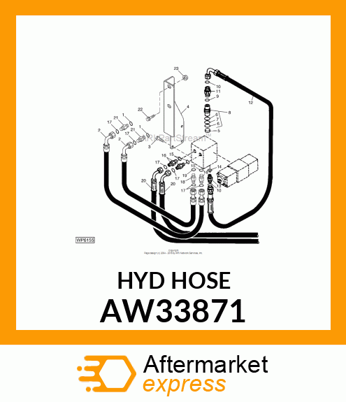 HOSE, HYDRAULIC (12.7 X 5050 MM) AW33871