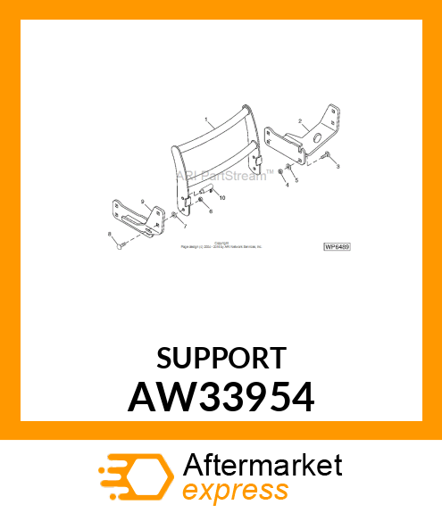 SUPPORT (RH) ASSEMBLY AW33954