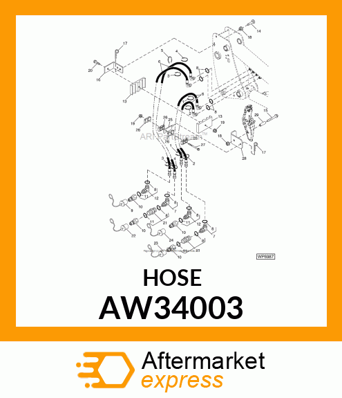 HOSE, HYDRAULIC (9.52 X 2340 MM) AW34003