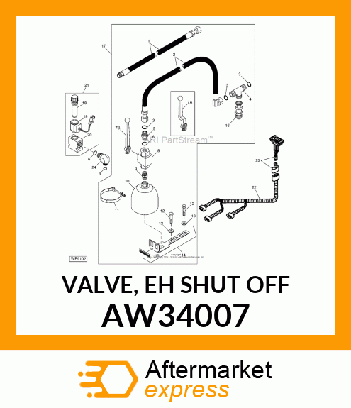 VALVE, EH SHUT OFF AW34007