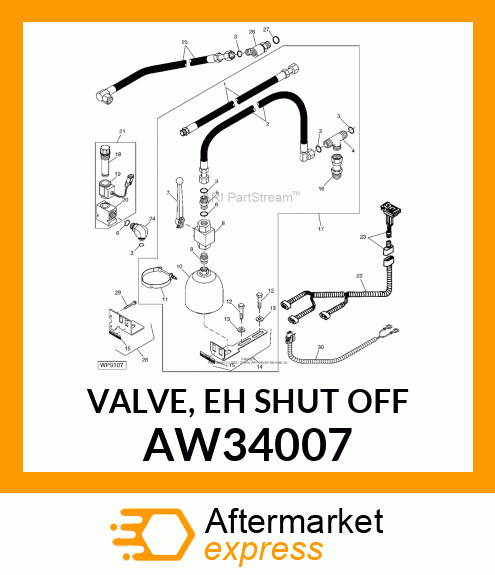 VALVE, EH SHUT OFF AW34007