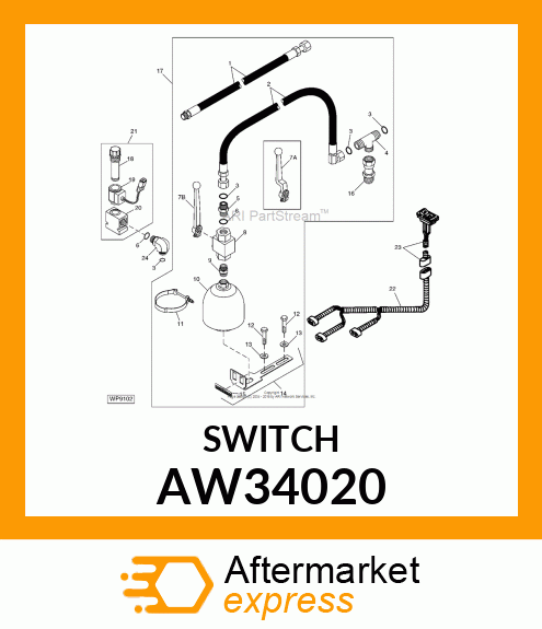 SWITCH, ROCKER AW34020