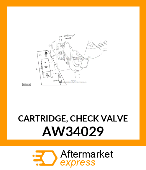 CARTRIDGE, CHECK VALVE AW34029
