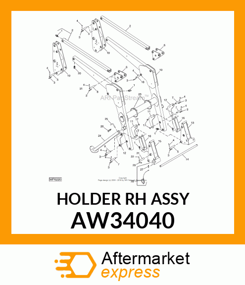 HOLDER (RH) ASSEMBLY AW34040
