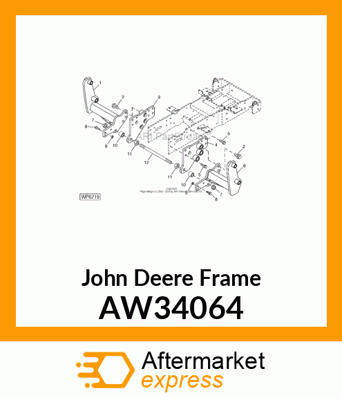 FRAME, MOUNTING (RH) AW34064