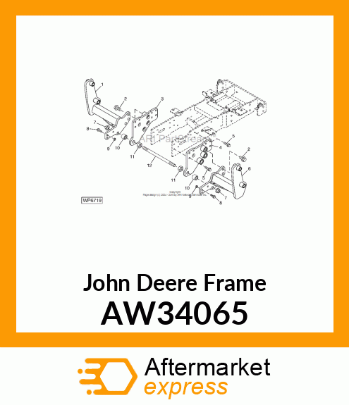 FRAME, MOUNTING (LH) AW34065