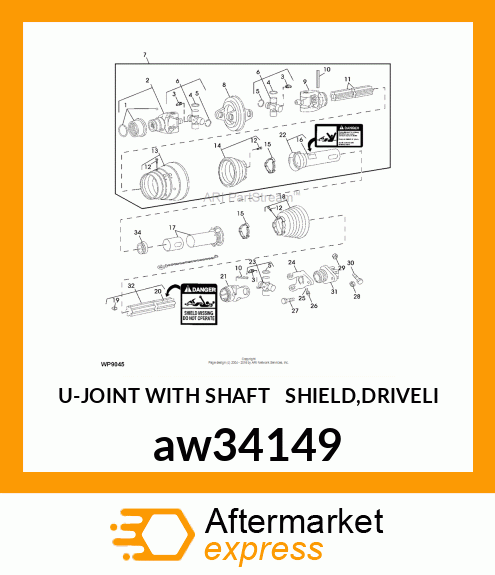 Joint With Shaft amp; Shield aw34149