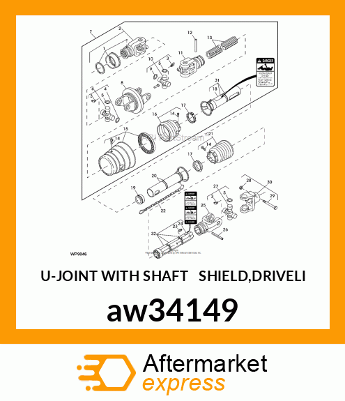 Joint With Shaft amp; Shield aw34149