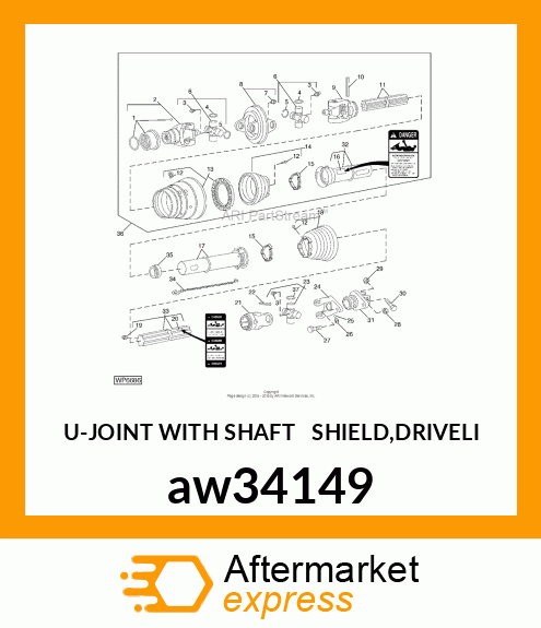 Joint With Shaft amp; Shield aw34149