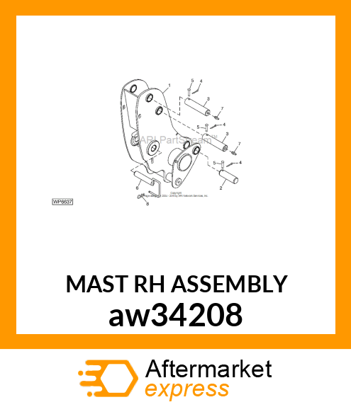 MAST (RH) ASSEMBLY aw34208