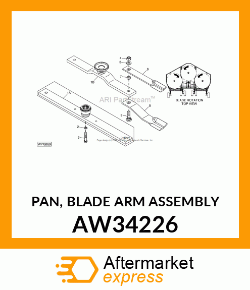 PAN, BLADE ARM ASSEMBLY AW34226