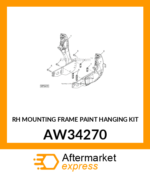 RH MOUNTING FRAME PAINT HANGING KIT AW34270