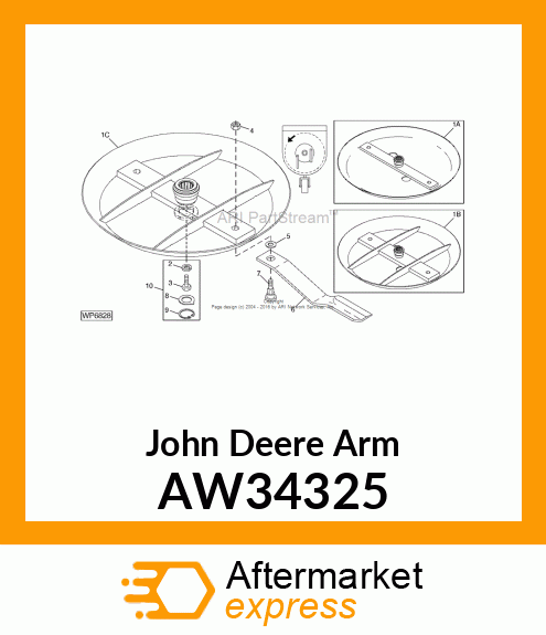 ARM, ARM, ROUND BLADE HOLDER AW34325