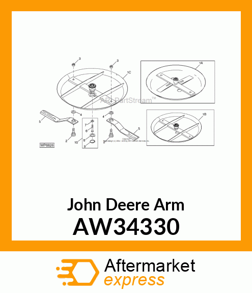 ARM, ARM,ROUND BLADE HOLDER AW34330