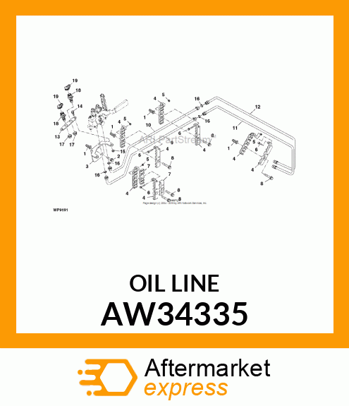 LINE, OIL (UPPER AND LOWER BOTTOM) AW34335