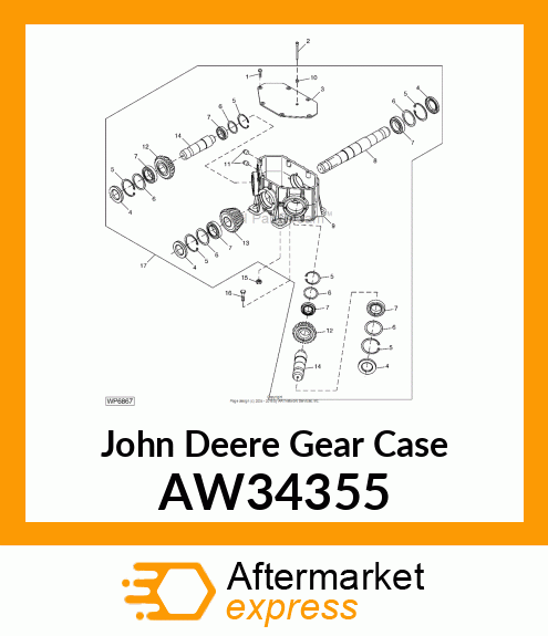 GEAR CASE, GEARCASE, FLEX WING SPLI AW34355