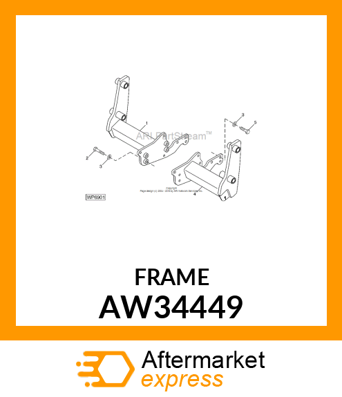 FRAME, MOUNTING (LH) AW34449