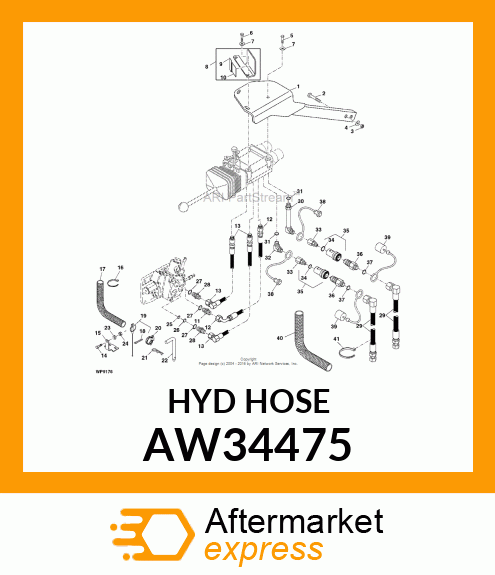 HOSE, HYDRAULIC (9.52 X 2250 MM) AW34475