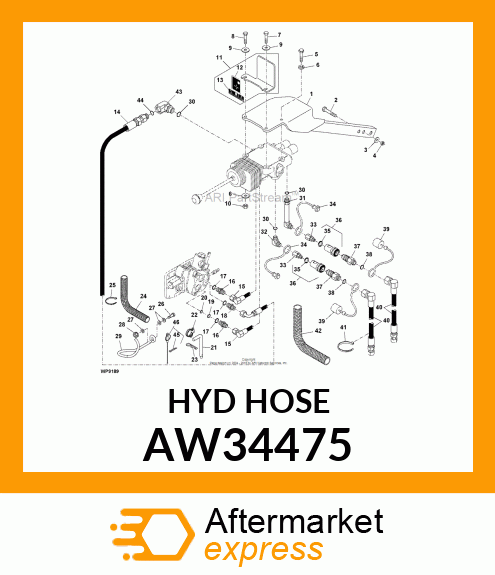 HOSE, HYDRAULIC (9.52 X 2250 MM) AW34475