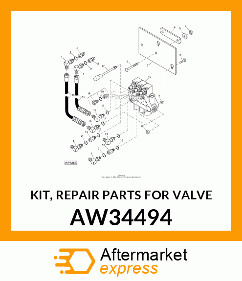 KIT, REPAIR PARTS FOR VALVE AW34494