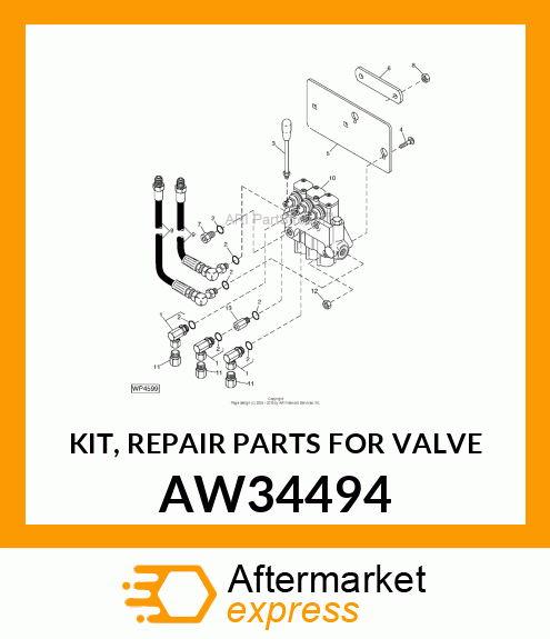 KIT, REPAIR PARTS FOR VALVE AW34494